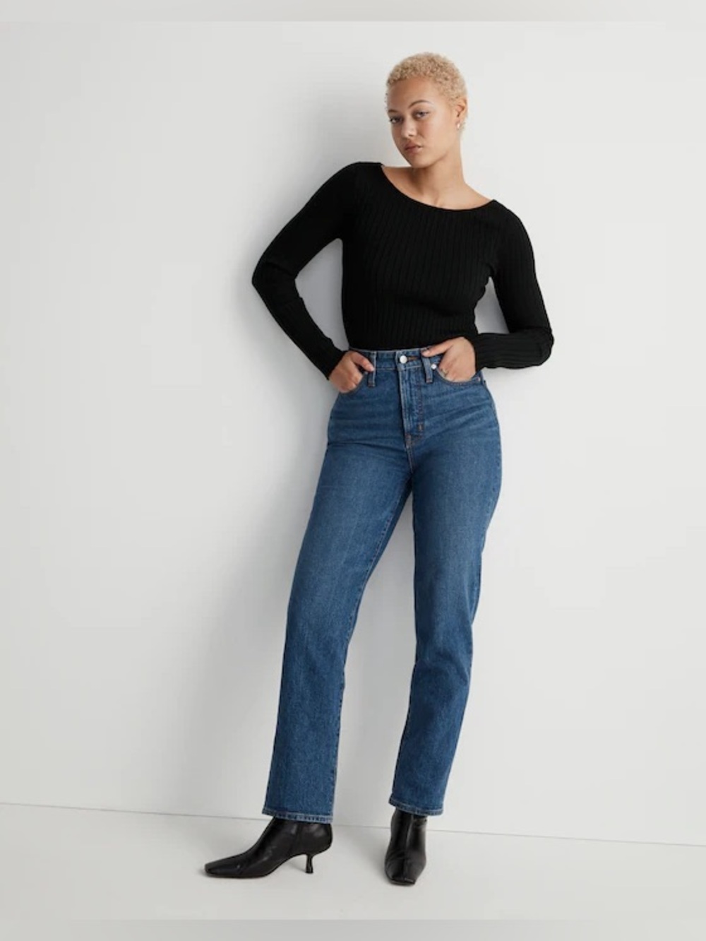 MADEWELL "The Curvy Perfect Vintage Straight Jean" Mayfield Wash - NWOT - Sz 31